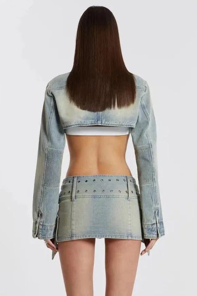 Faux Leather Wrap Mini Skirt Secondary image