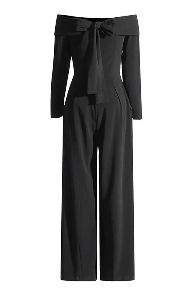 Vesper Off The Shoulder Crepe Jumpsuit - TEVQA