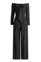 Vesper Off The Shoulder Crepe Jumpsuit - TEVQA