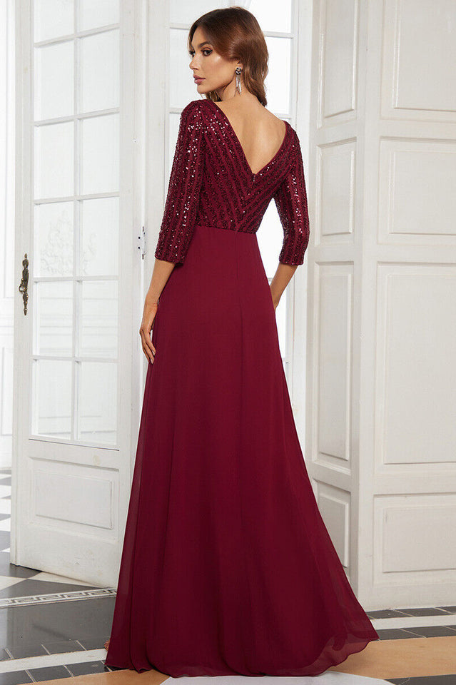Sequined Chiffon Evening Dress | Dress In Beauty