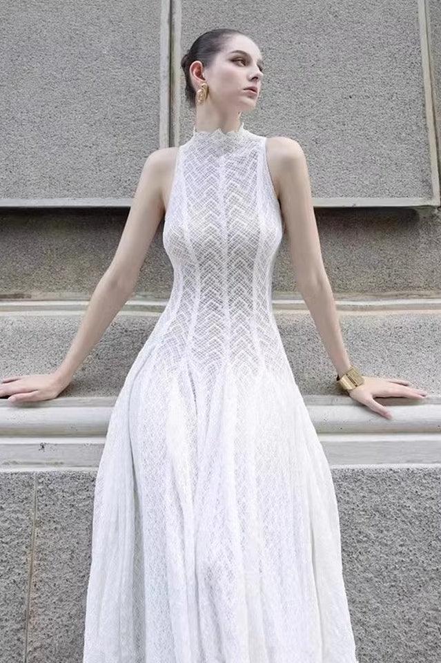 Textured Knit Fit and Flare Dress - View 13 | TEVQA