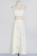 Floral Appliqu¨¦ Crop Top & Skirt Set | Dress In Beauty