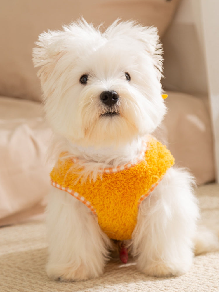 Soft Fleece Dog Vest with Scarf & D-Ring