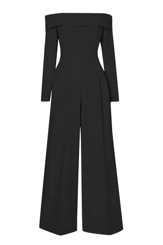 Vesper Off The Shoulder Crepe Jumpsuit - TEVQA