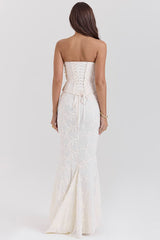 Dakota Embroidered Strapless Corset Set | Dress In Beauty