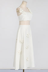 Floral Appliqu¨¦ Crop Top & Skirt Set | Dress In Beauty