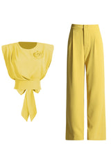 Sleeveless Bow Top & Pants Set | Dress In Beauty