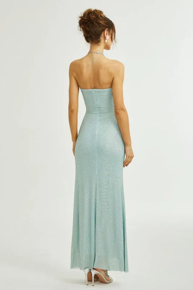 Sebille Embellished Bow Detail Maxi Dress - TEVQA