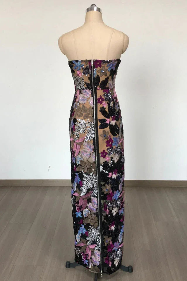 Dahlia Leona Embroidered Strapless Maxi Dress - View 6 | TEVQA