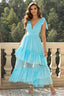 Tulle Ball Dress with Ruffles - TEVQA