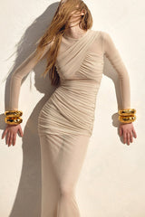 Reine Ruched Long Sleeve Bodycon Dress | Dress In Beauty