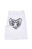 Light Gray Cotton Midi Skirt with Graphic Print and Side Cutouts - View 6 | TEVQA