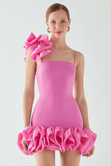 Andrea Flower Trim Strap Mini Dress | Dress In Beauty