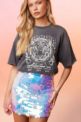 Oval Sequin Mini Skirt | Dress In Beauty