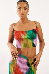 Plisse Strappy Cow Neck Top + Skirt Set | Dress In Beauty