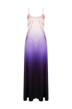 Ombre Print Lace Up Maxi Dress - View 7 | TEVQA