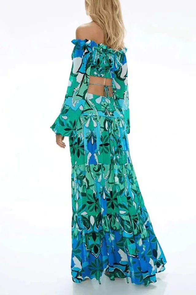 Adelise Off Shoulder Floral Skirt Set Secondary image