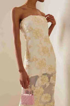 Strapless floral maxi dress - View 7 | TEVQA