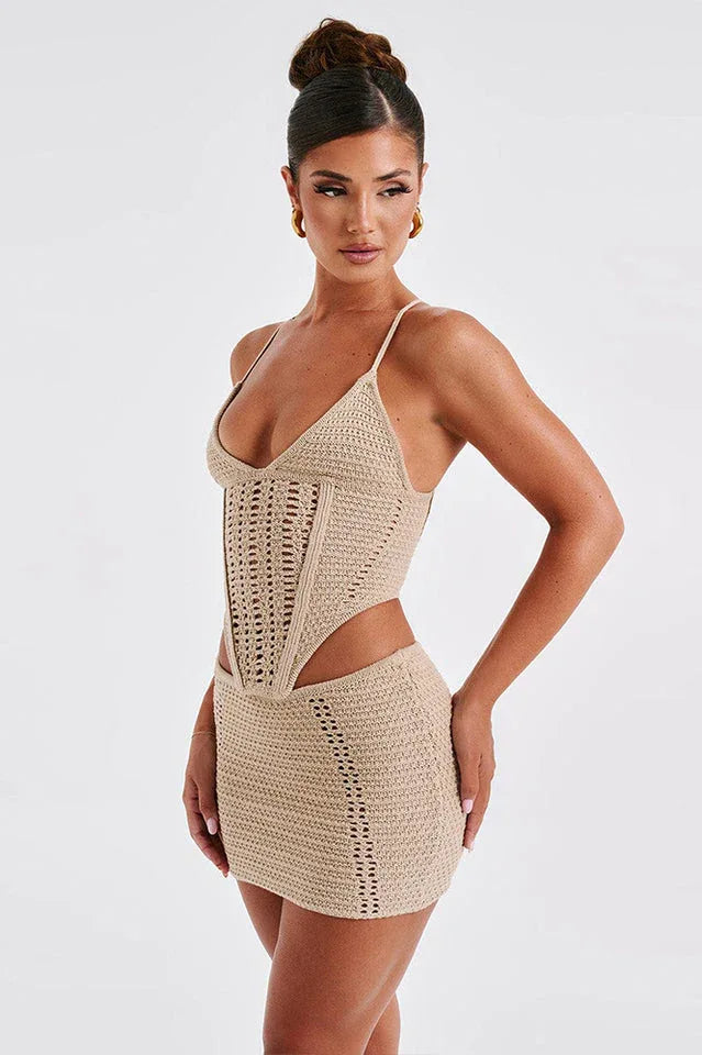 Crochet Knit Top & Skirt Set Secondary image