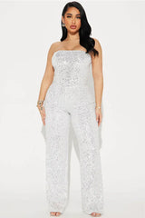 Lets Sparkle On Sequin Jumpsuit - TEVQA