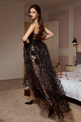 Saffronia Strapless Flower Long Dress | Dress In Beauty