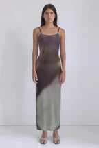 Digital floral print maxi dress - View 8 | TEVQA
