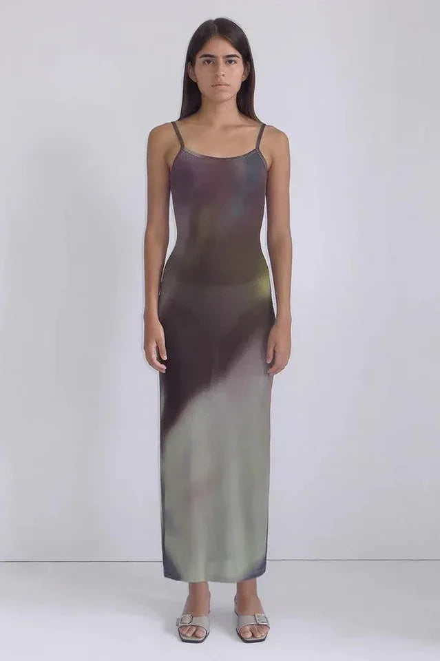 Digital floral print maxi dress - View 8 | TEVQA