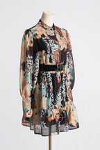 Alexandra Belted Mini Dress - TEVQA