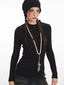 Y2K Essential Ribbed Henley Long Sleeve Top - TEVQA