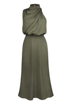 Satin Halter Neck Midi Dress - View 49 | TEVQA