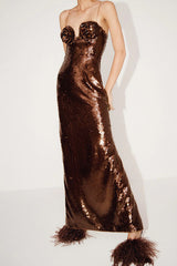 Lorelei Brown Sequin Dress | Dress In Beauty