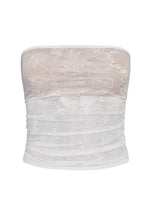 Strapless lace crop top - View 13 | TEVQA