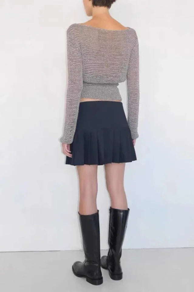Pleated Plaid Mini Skirt Secondary image