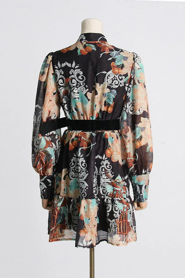 Alexandra Belted Mini Dress - TEVQA