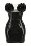 Masozi Strapless Flower Sequin Mini Dress - TEVQA
