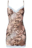 Printed mesh mini dress - View 9 | TEVQA