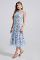 Ariana Floral Lace Sleeveless Midi Dress | Dress In Beauty