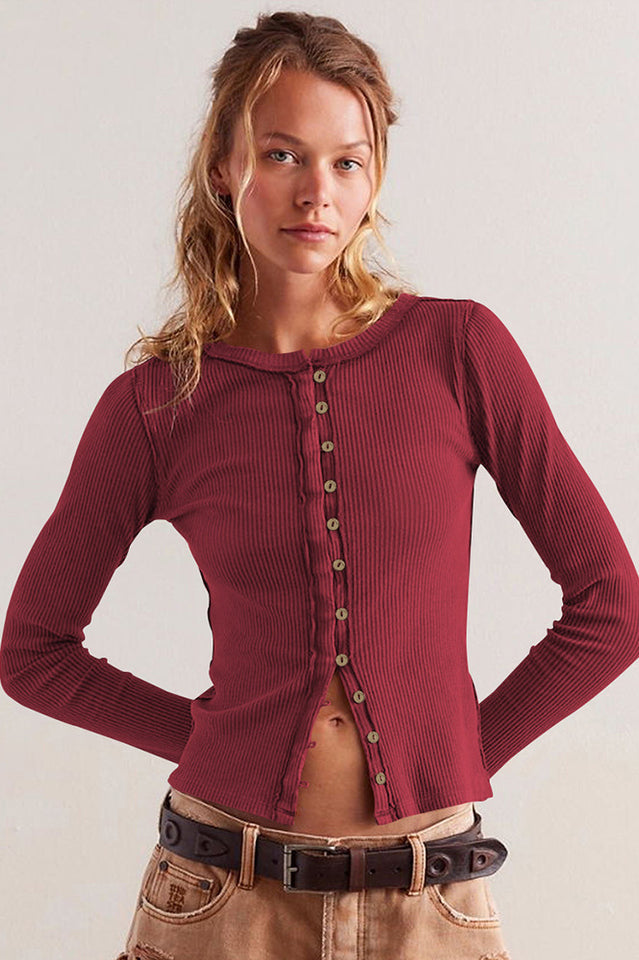 Ainoa Bordeaux Cardigan | Dress In Beauty