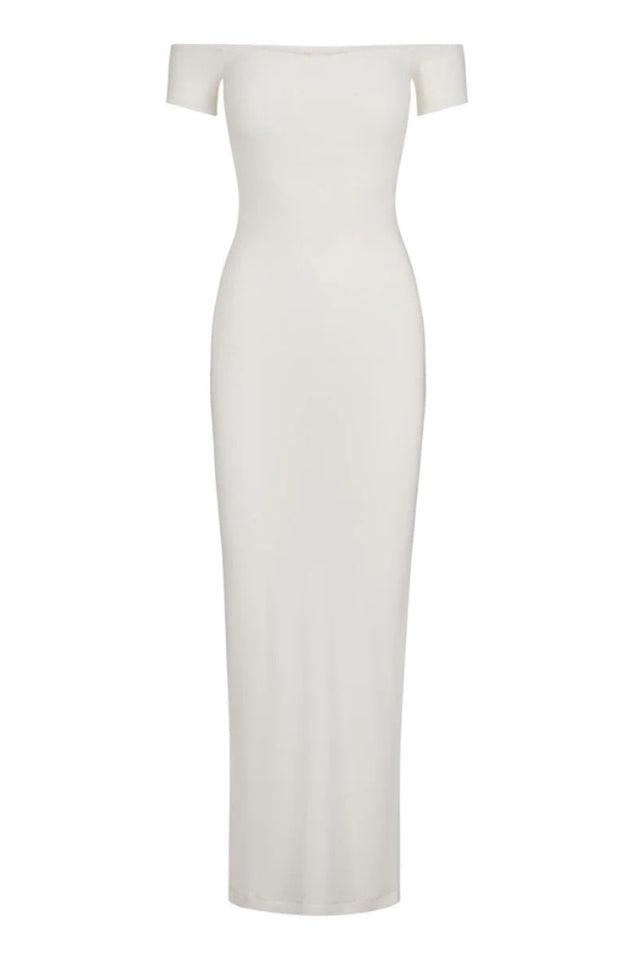 SKIMS Soft Lounge Off-Shoulder Slip Dress | Dress In Beauty