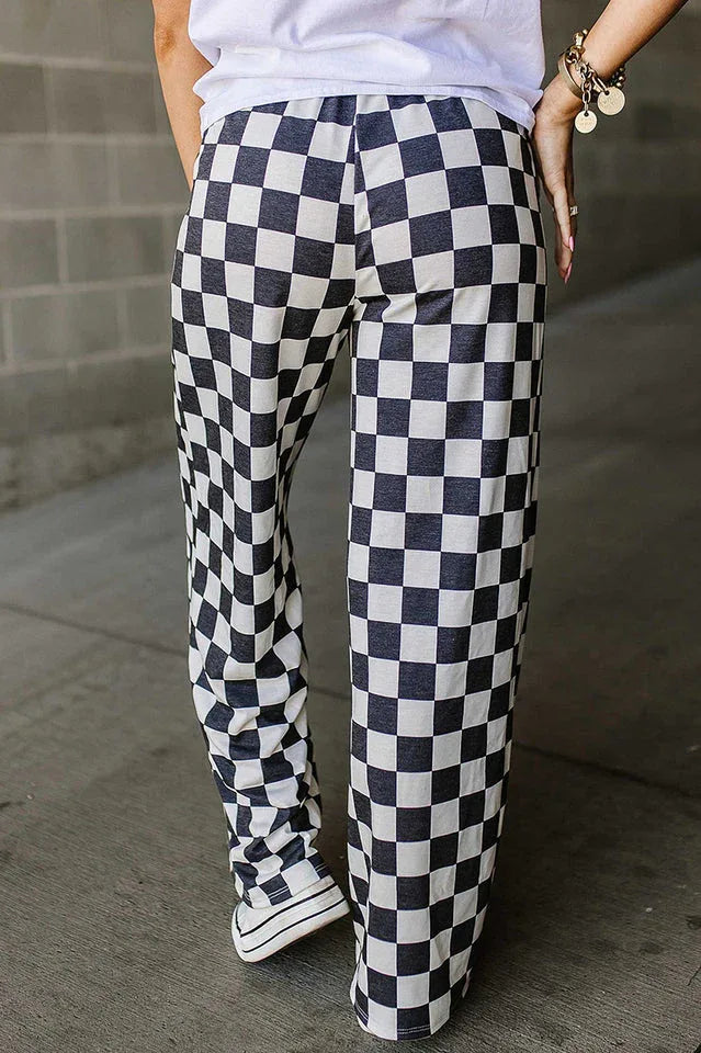 Pep Talk Checker Knit Pants - View 9 | TEVQA