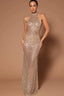 Lunia Sequin Backless Maxi Dress - TEVQA