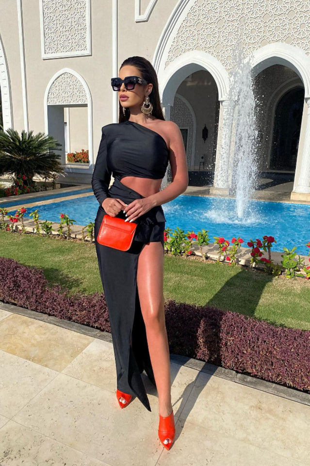 Gathered Single Shoulder Dress | Dress In Beauty