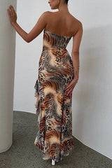 Animal Print Cut-Out Detailed Maxi Dress | Dress In Beauty