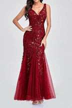 Sequin Mermaid Prom Dress - View 7 | TEVQA