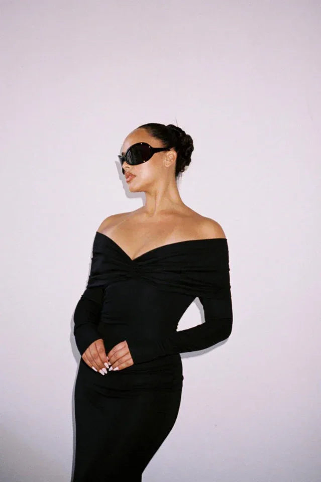Off Shoulder Midi Dress - View 15 | TEVQA