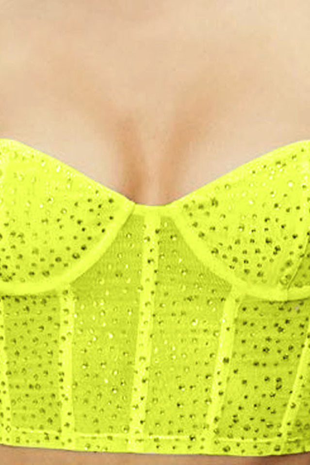 Tropical Dream Embellished Bustier Crop Top | Dress In Beauty