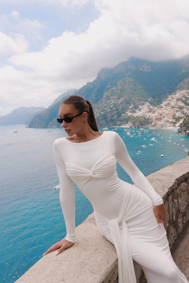 Strappy Long Sleeve Maxi Dress | Dress In Beauty