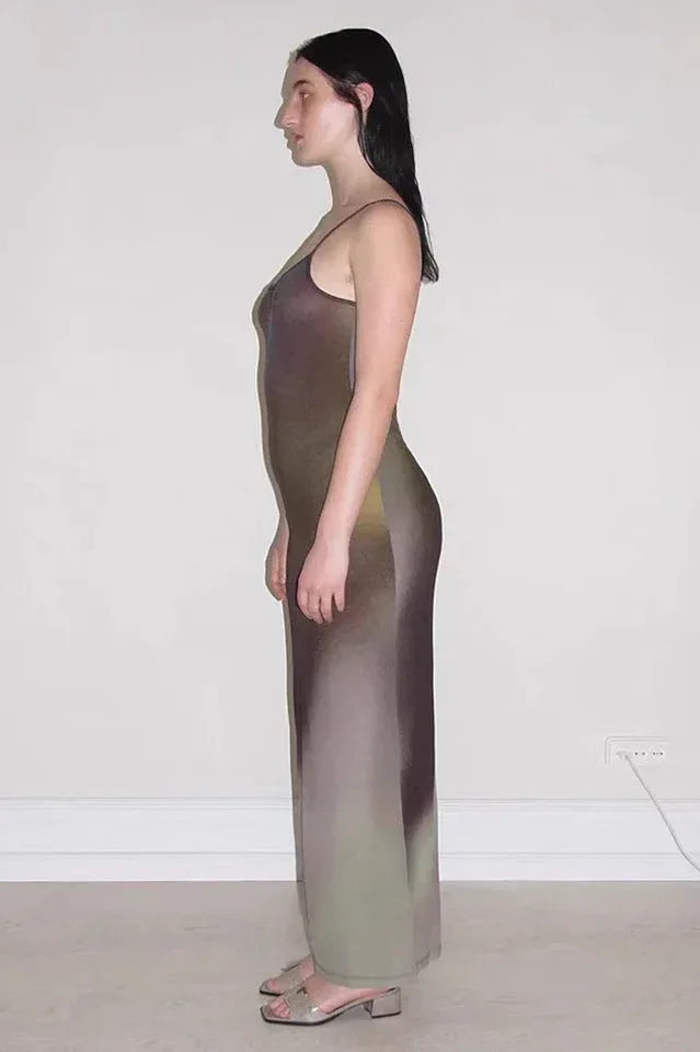 Digital floral print maxi dress - View 15 | TEVQA