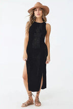 Knitted Maxi Beach Cover Up Dress - View 13 | TEVQA