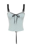 Fitted Strappy Corset Top with Ribbon Detail - View 6 | TEVQA